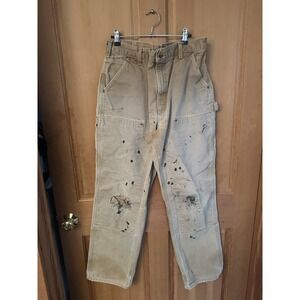 Vintage Carhartt Double Knee Carpenter Pants 34x32 Union Made in USA B01 BRN